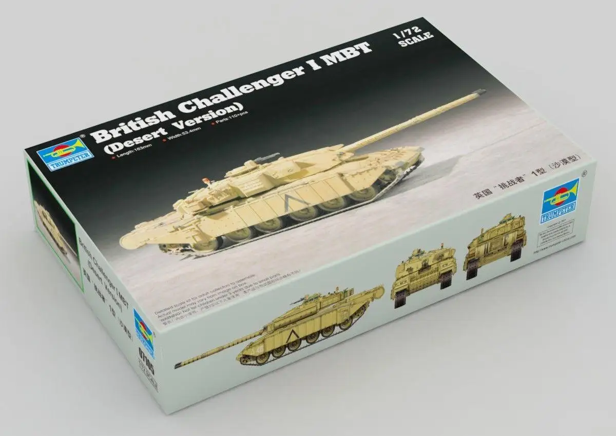 Trumpeter 1/72 07105 Британский Challenger 1 Мбт (версия для пустыни) | Игрушки и хобби