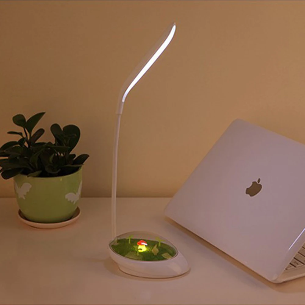 Touch Switch Led Desk Lamps With Interior Atmosphere Night Light Flexo 3 Levels Dimming Rechargeable Bedroom Table | Освещение