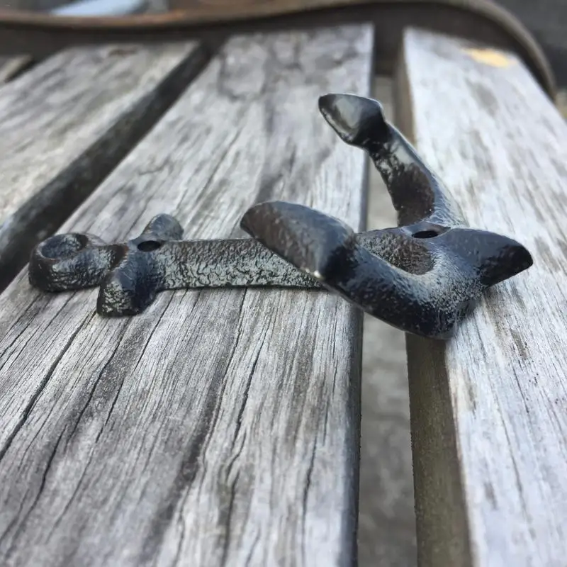Metal Anchor Style Hooks Wall Door Mounted Clothes Towel Hat Key Hanger andcrafted classic antique cast iron | Дом и сад
