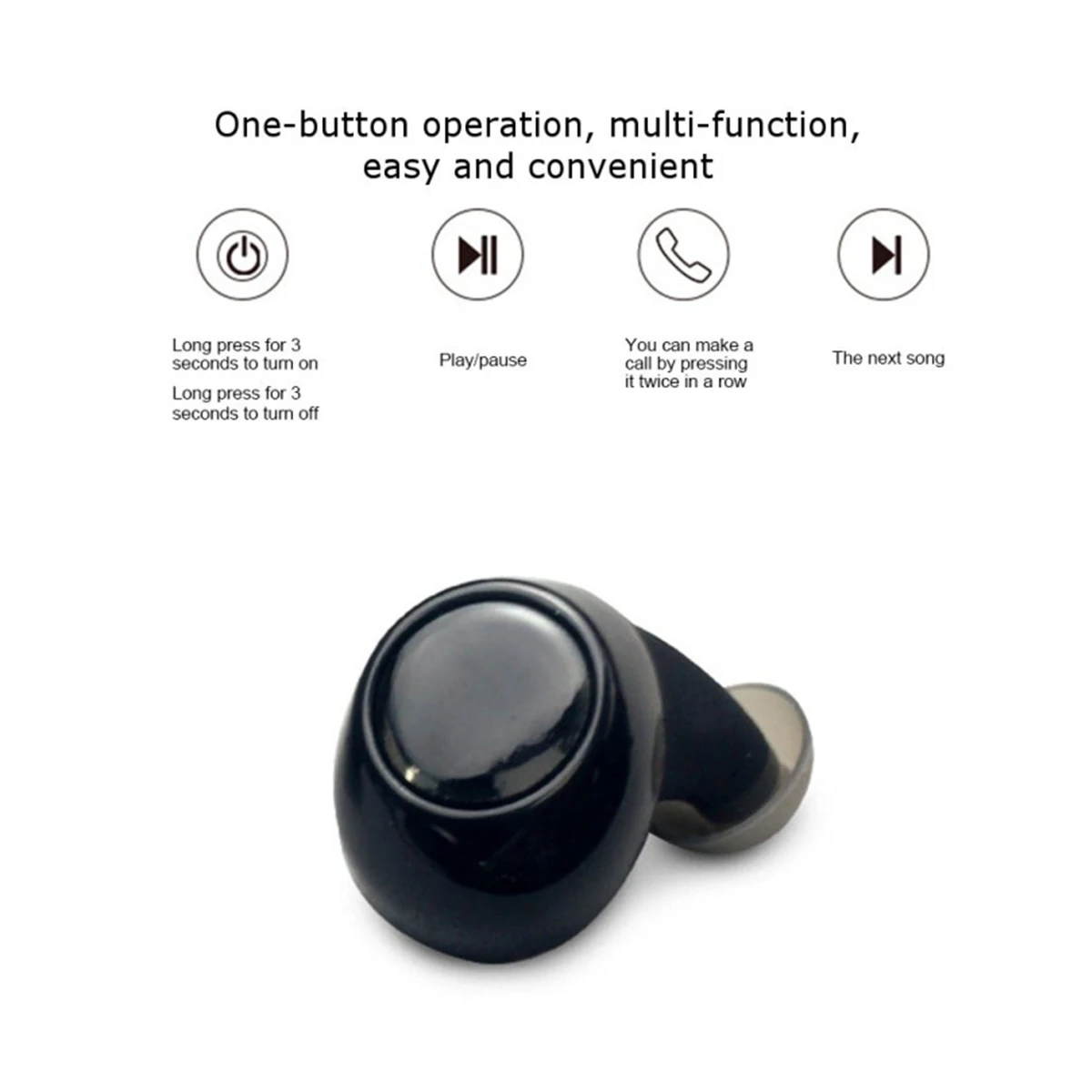 LEORY невидимые истинные беспроводные HIFI Bluetooth наушники в ухо TWS с портативной