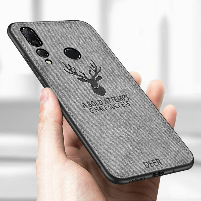 Ткань Классическая ткань чехол для huawei Nova 4 Мягкий силиконовый задней крышки Nova4