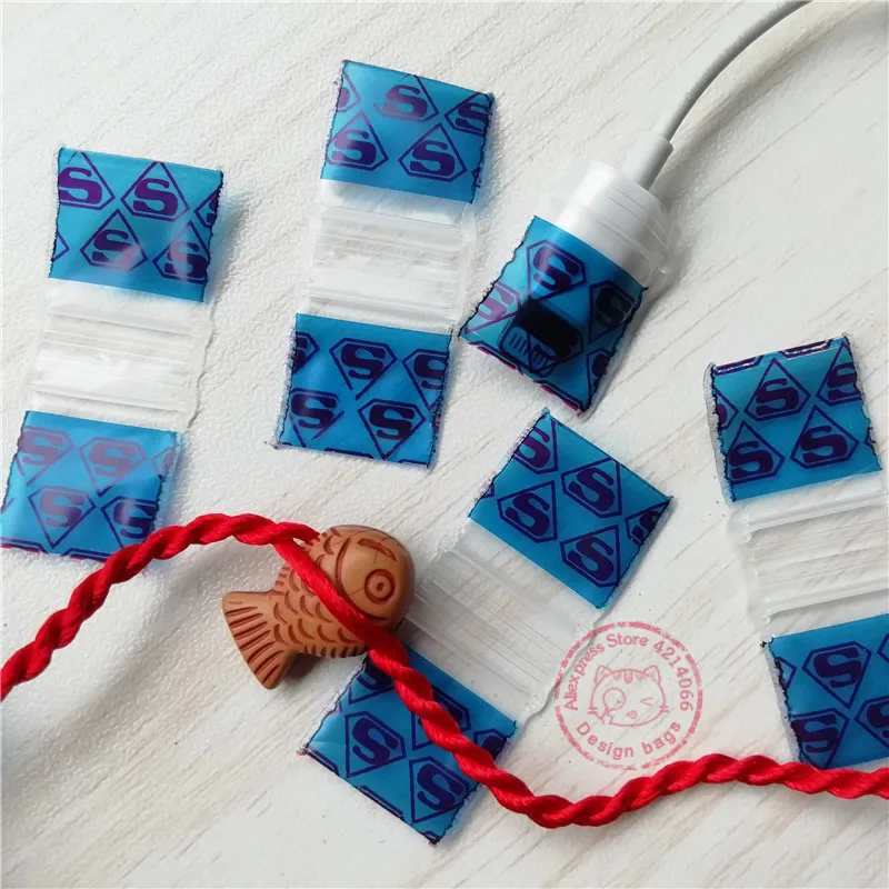 5858 Tniy пластиковые пакеты 100 супер человек дизайн сумки Ziplock закрывающиеся милые |