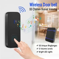 euauukus plug wireless doorbell waterproof ip55 dust proof door bell 300m range remote cordless door ring 55 chimes rings