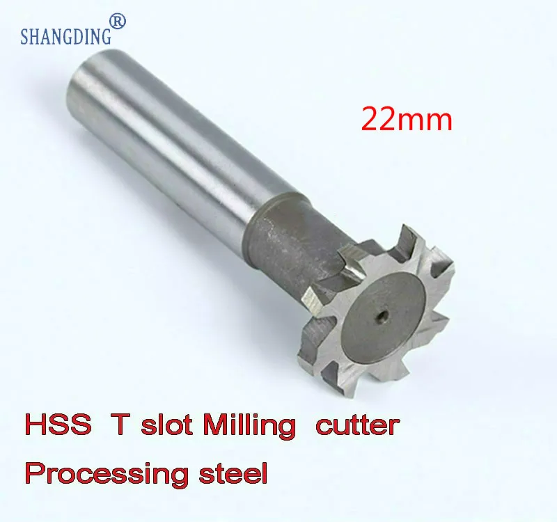 

22mm* 3/4/5/6/8/10mm Petiole 12mm Exceed Hard Alloy High Speed Steel T Groove Milling Cutter Directly Handle