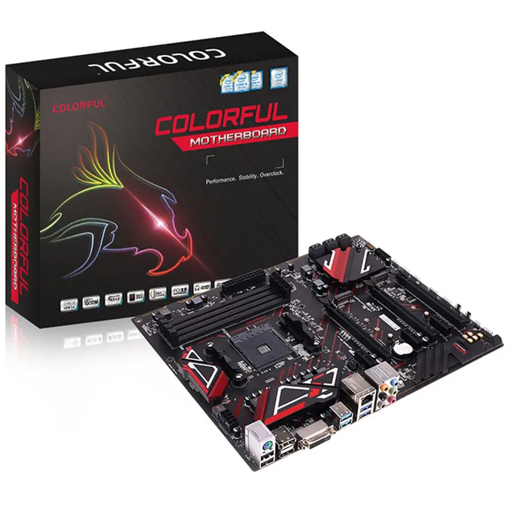 Оригинальный красочный флаг C. X370AK X5 V14 AMD X370 Чипсет материнская плата по стандарту