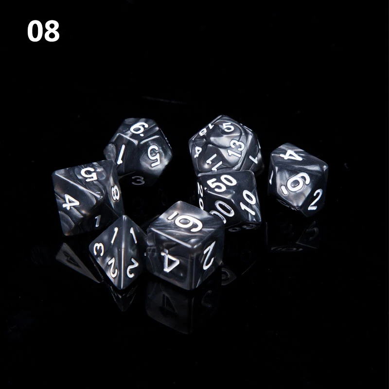 7 шт./лот креативные игральные кости для ролевых игр красочные разноцветные