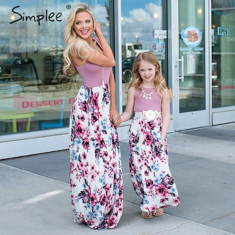 Семейное платье Simplee одинаковые наряды женский богемный летний повседневный
