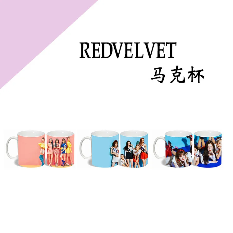 

MYKPOP]RED VELVET Mug Coffee Water Milk Ceramic Cup Creative KPOP Fans Collection SA18082705