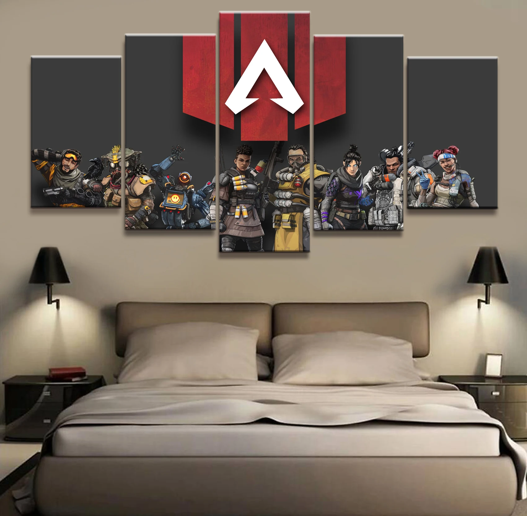 Домашний декор искусство печать на холсте 5 шт. модульная игра Apex Legends для