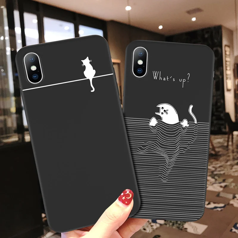 Lovebay чехол для телефона iPhone 11 6 6s 7 8 Plus X XR XS 11Pro Max 5 5s мультяшный забавный кот мягкий