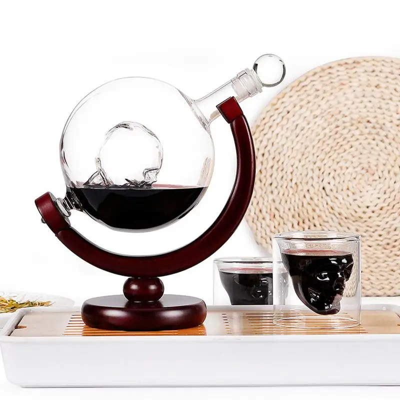 Графин для вина Глобус стеклянный шкаф набор вращающийся ремесла украшения