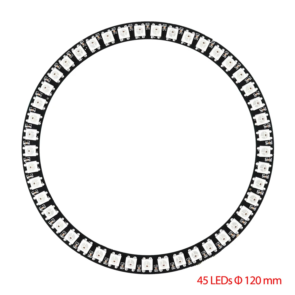 

DC 5V WS2812B pixel Ring 1 8 16 24 35 45 LEDs WS2812 5050 RGB LED Ring WS2812 5050 Built in RGB Addressable ws2812B Led Strip
