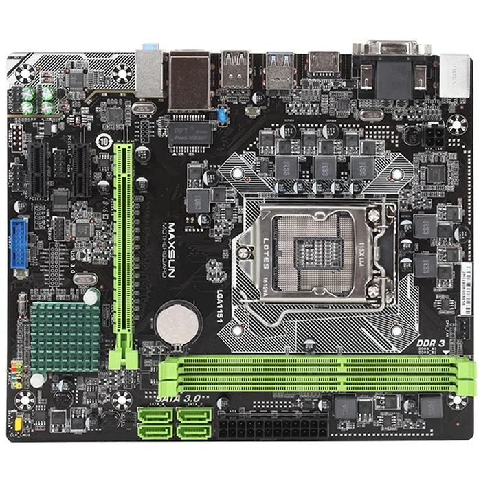 MAXSUN H311M-666 Материнская плата Intel SATA3.0/USB3.0/двухканальный DDR3 аудио разветвитель