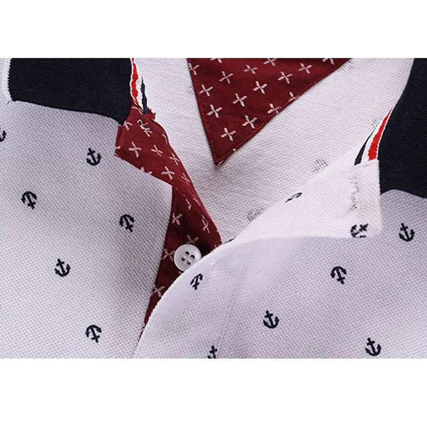 Новый бренд мужские поло S рубашки с принтами 100% хлопок короткий рукав Camisas