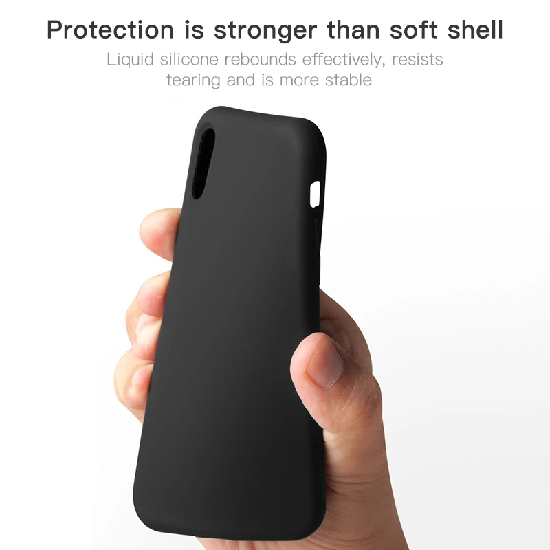 Оригинальный чехол для телефона iPhone X XR XS Max мягкая Жидкая силиконовая задняя