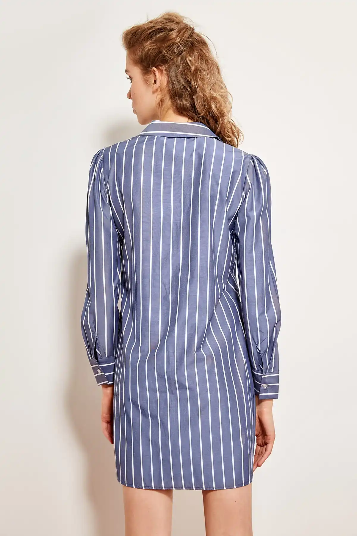 Trendyol Advanced Linking blue платье рубашка TCLSS19EH0028|Женские платья| |