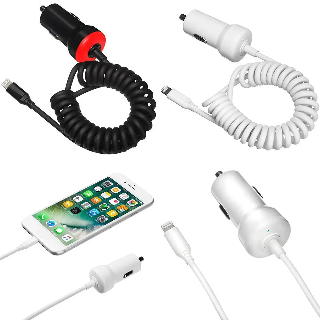 High Speed USB Universal Car Charger For Phone Mobile DC5V 2.4A DC12-24V Black White 0.056kg | Мобильные телефоны и