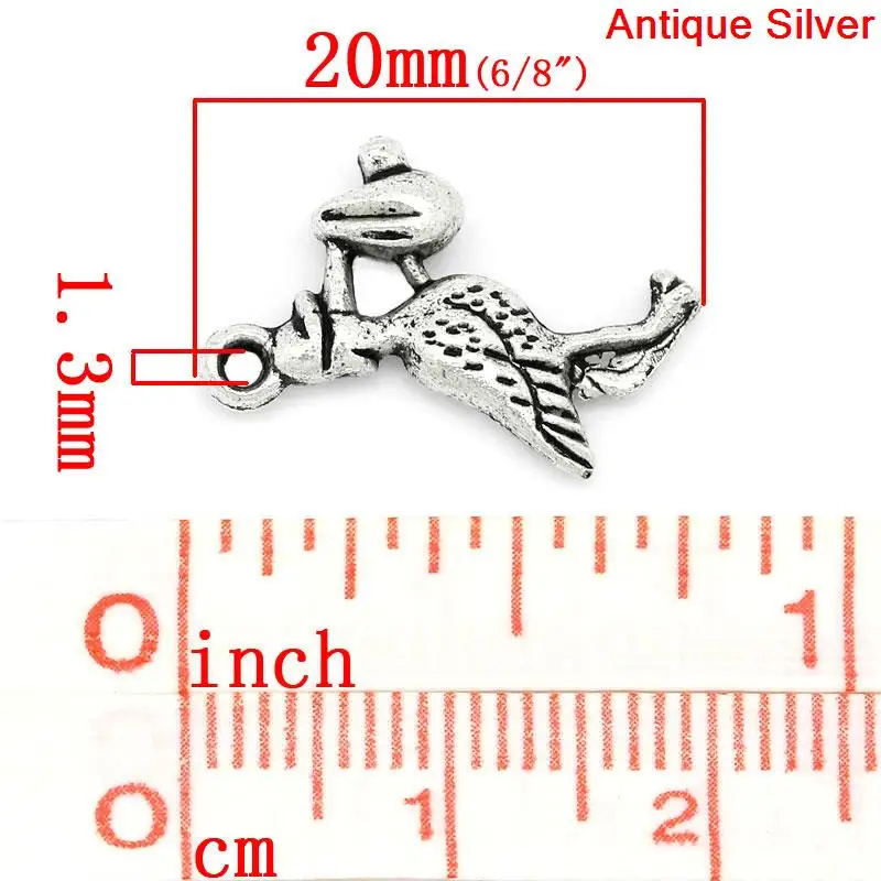 Подвески с подвеской серебристого цвета 20x15 мм 50 шт. (K10092)|silver bridal|silver eggsilver lipstick |
