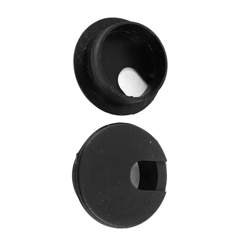 

Desk Table Computer Round Shaped Black Cable Grommet Hole Cover 35mm 4Pcs