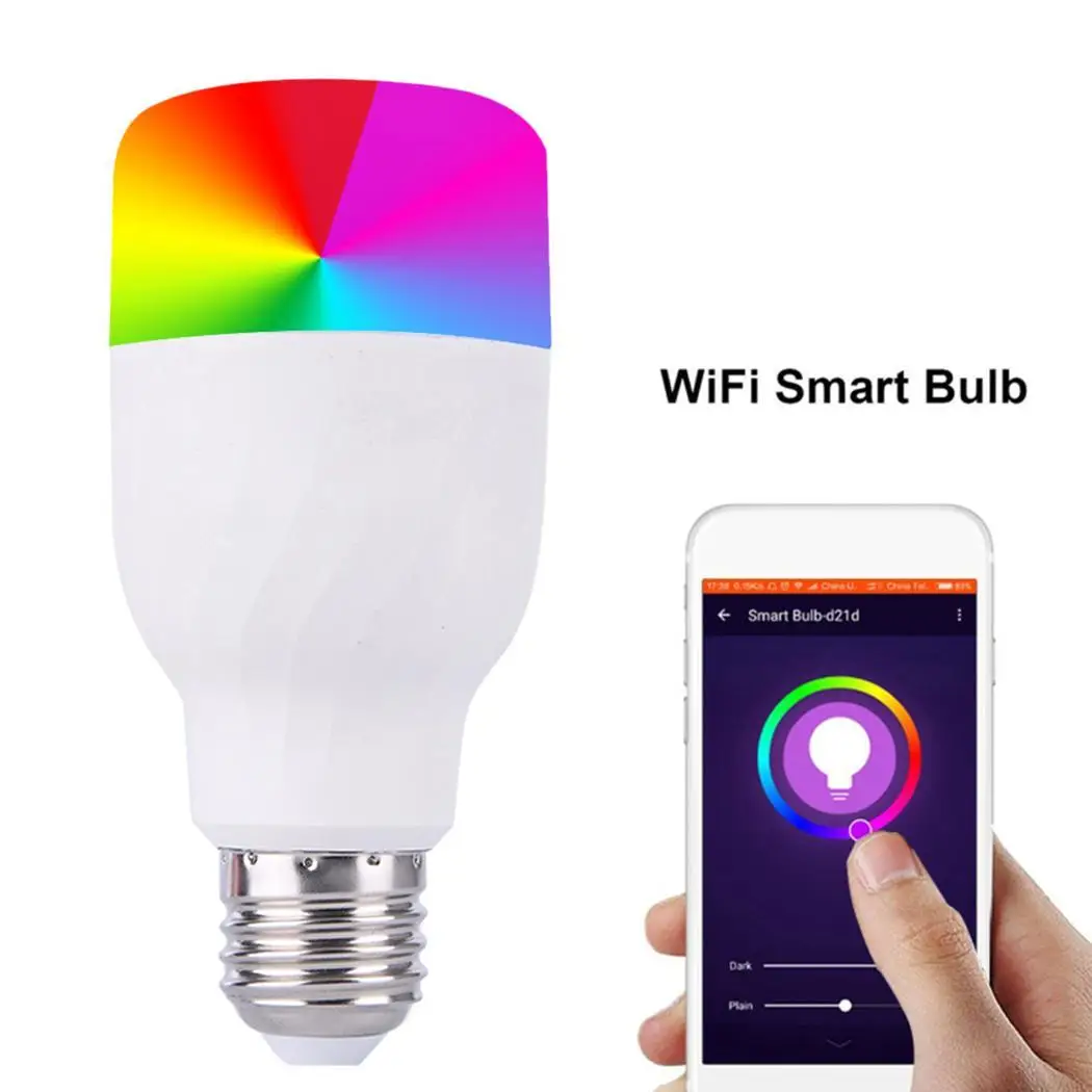 12 Вт умные лампочки WiFi Голосовое управление RGB Серебряная энергосберегающая