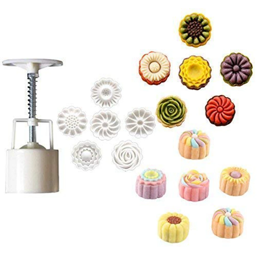 Форма для лунных пряников Многоцелевой DIY ручной пресс формы выпечки с 6