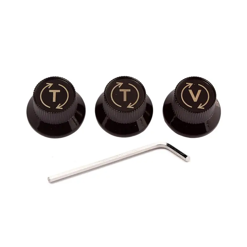 1 Set Speed Control Knob Metal Durable Volume Allen Keys Screw for Bass Guitar Musical Instrument | Спорт и развлечения
