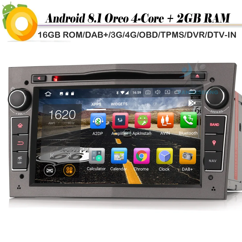 DAB + четырехъядерный Android 8 1 Авторадио WiFi 4G Радио DVD DVR OBD Автомобильный GPS