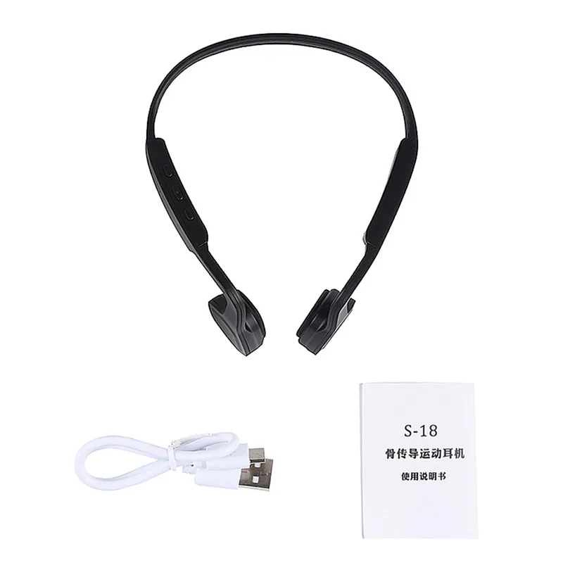 S-18 Спорт Bluetooth гарнитура Накладные костной проводимости наушники Handsfree для бега