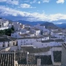 High angle view of buildings in a town Velez Blanco Andalucia Spain Poster Print (15 x 6) | Дом и сад