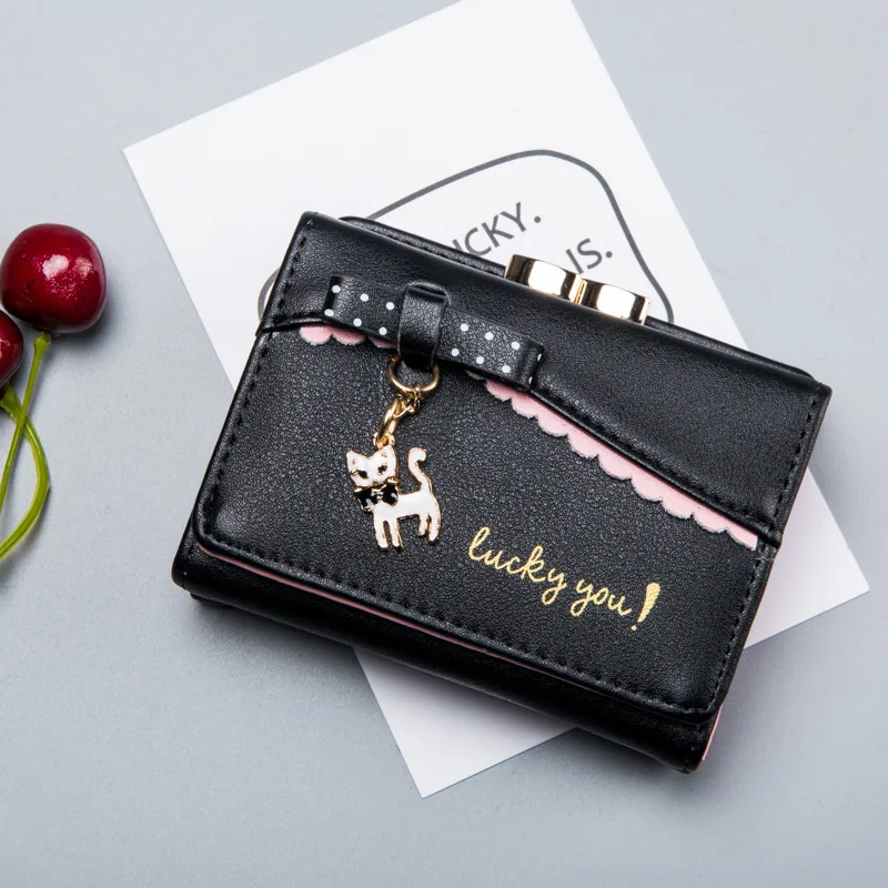 Новинка 2019 года сезон весна лето модная женская сумка для монет с черным котом в