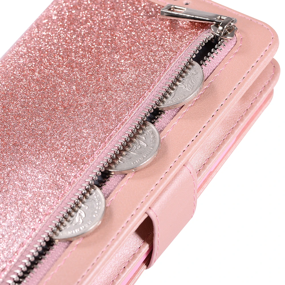KISSCASE Glittering PU Leather Case For iPhone XS MAX XR X Rhinestone Luxury Wallet Cover 5s SE 6S 7 8 Plus Fundas |