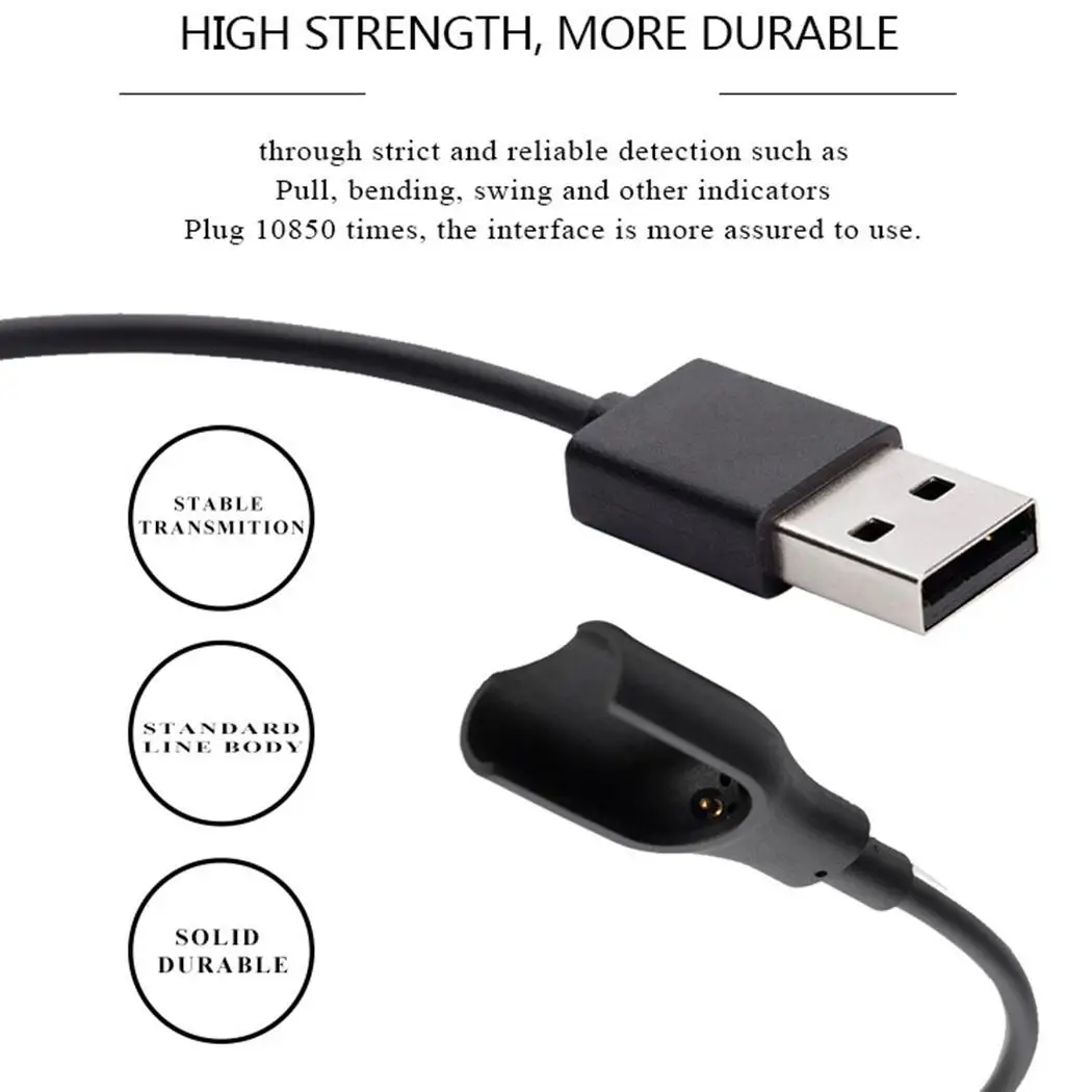 Смарт часы браслет USB кабель DC 5V черное зарядное устройство для зарядки Xiaomi 1 шт