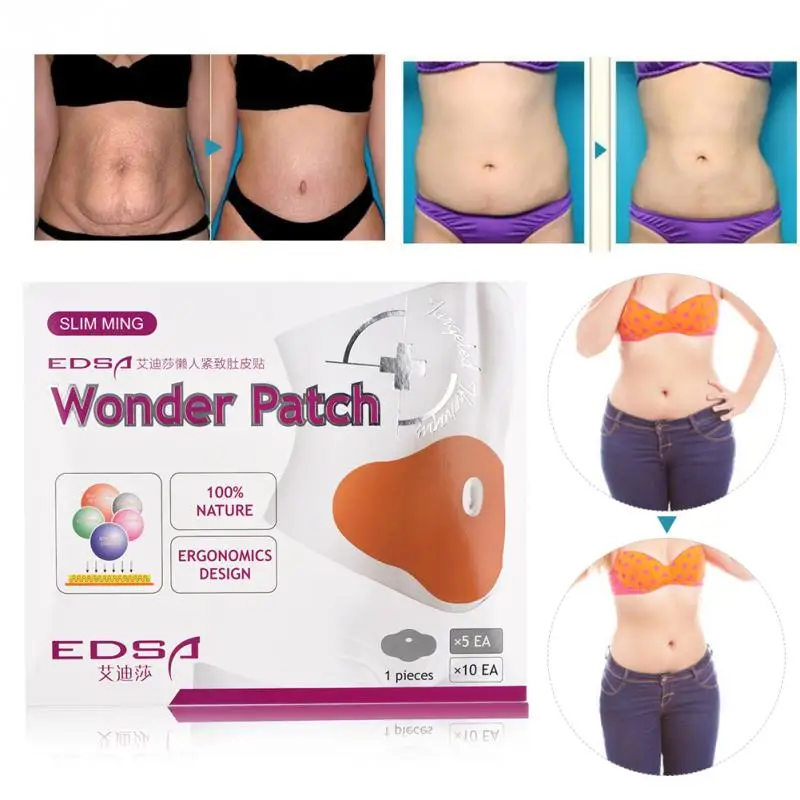 5 штук пакет ленивый потеря веса живота жир сжигание пластырей живот похудение