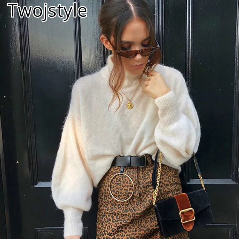 Twojstyle 2018 осень-зима теперь Wonen утолщаются теплый свитер пальто модные однотонные