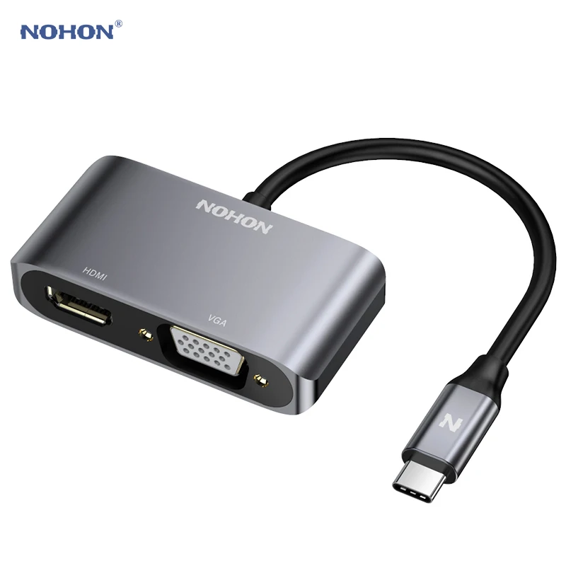 USB концентратор Nohon на HDMI VGA для MacBook Samsung Galaxy S9/Note 9 Huawei P20 Pro Mate 20 X Pro|Док-станции| |