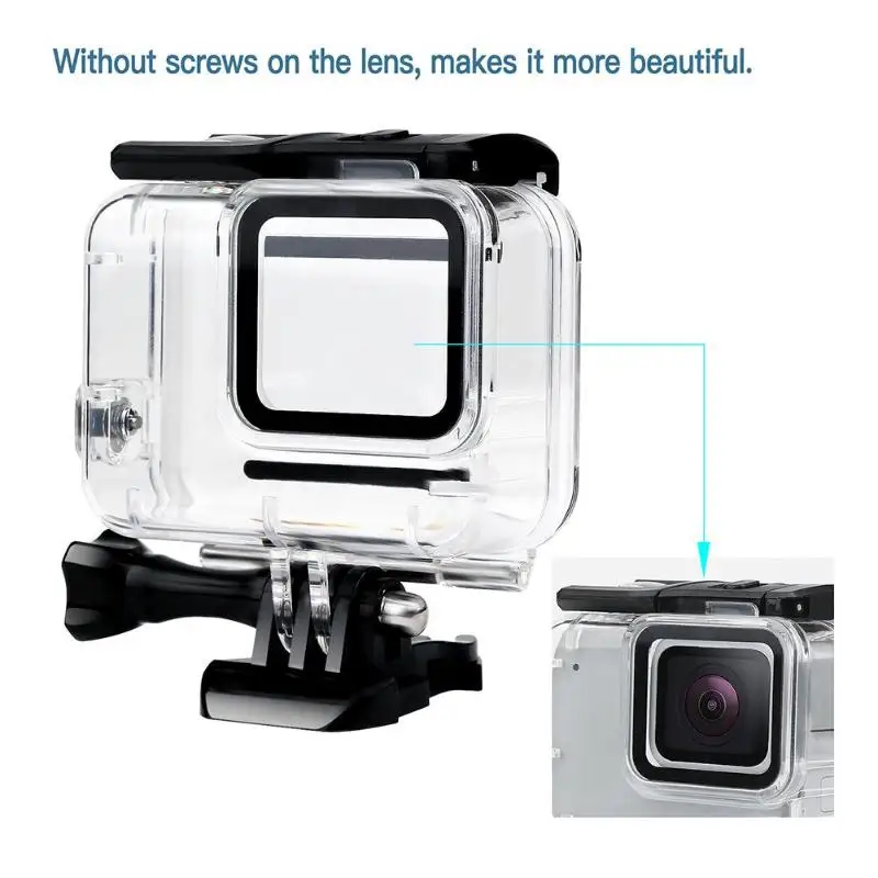 Аксессуары для Go pro Водонепроницаемый чехол Gopro Hero 7 Серебристый Белый защитный