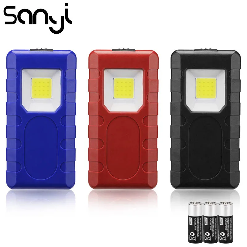 

SANYI Mini Portable Lighting by Magnetic Clip Flashlight AAA Battery for Hunting 3800LM Camping Light LED Torch