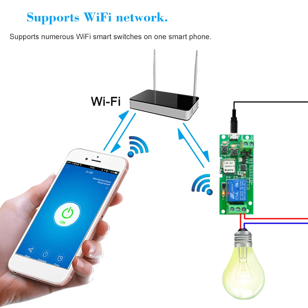 2 шт.-5 шт. eWeLink USB DC5V Wifi переключатель беспроводной релейный модуль модули для