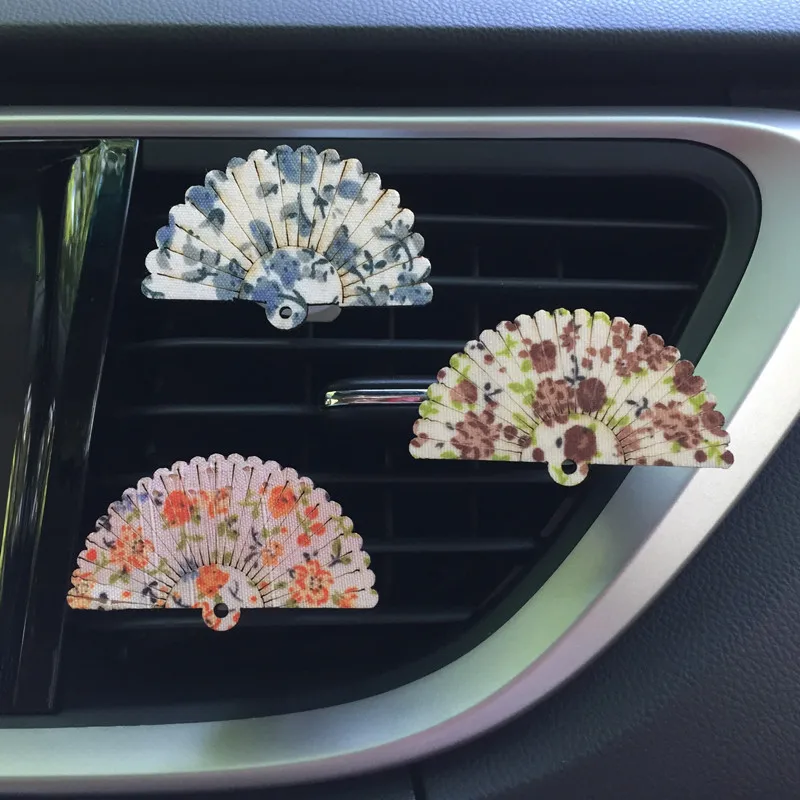 1PC Japanese Fan Exotic Fashion Car Air Outlet Perfume Clip Freshener Conditioner Clips Auto Decor Accessories | Автомобили и