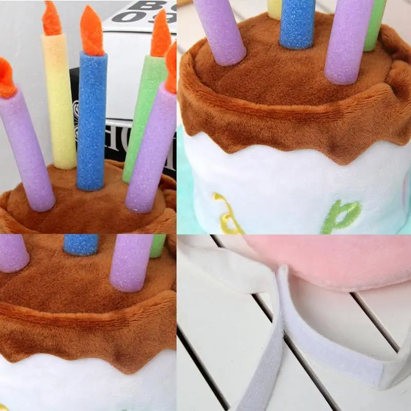 Украшение для домашних животных шляпа собака День рождения со свечей дизайн