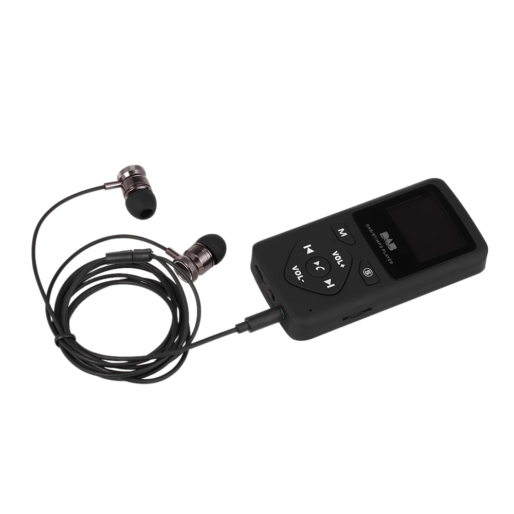 Портативный карманный приемник DAB/DAB +/FM с наушниками мини DAB FM радио ЖК дисплей