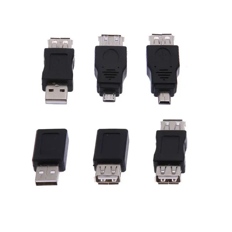12PCS OTG 5 Pin F/M Micro Changer Adapter Converter USB Male to Female New | Электроника