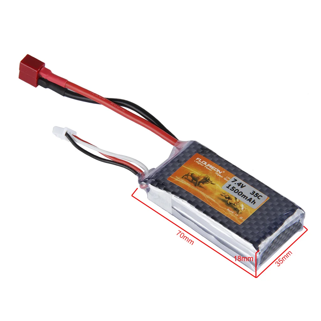 2S 7 4 V 1500mAh 35C литий полимерный аккумулятор (T вилка) DIY игрушки с дистанционным