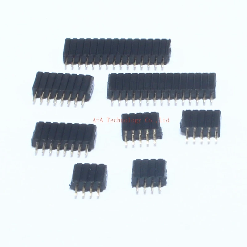 20PCS 1.27mm Pitch Single Row Pin Straight Female Header Socket 1*2p 3p 4p 5p 6p 7p 8p 9p 10p 12p 14p 16p 20p 40p Connector |