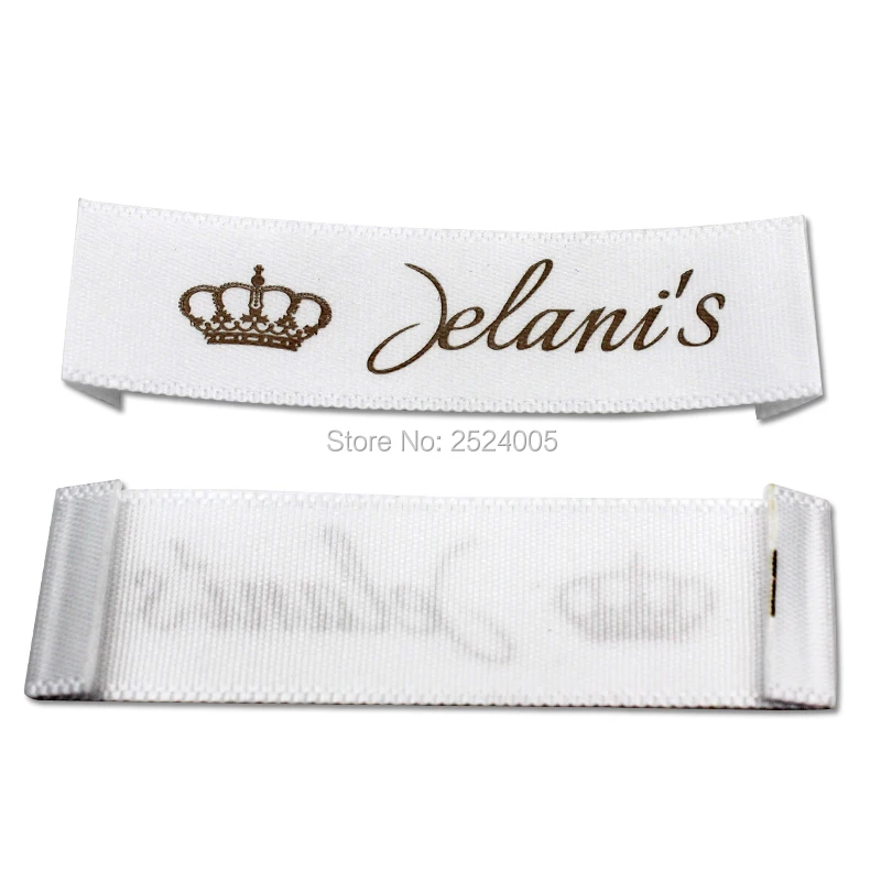 Сатиновые этикетки для одежды на заказ индивидуальные логотипы шелковые