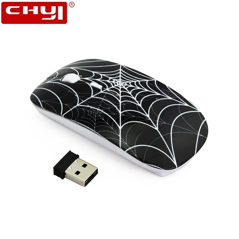 Беспроводная оптическая мышь CHIYI 2 4 ГГц 3D компьютерные мыши в паутинском стиле