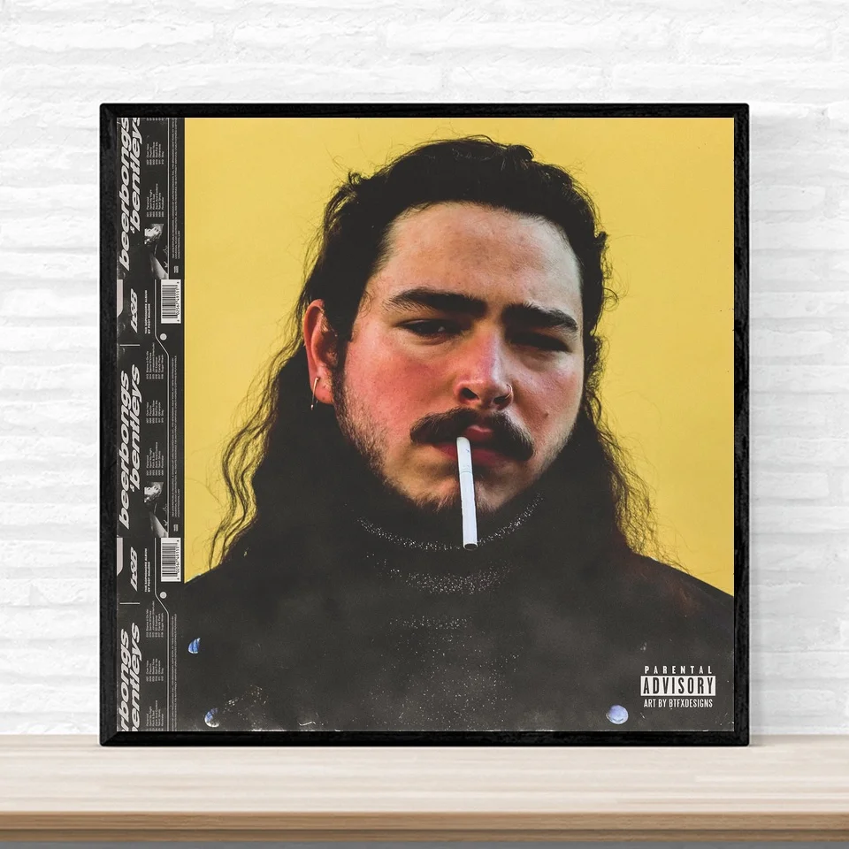 Постер Post Malone Beerbongs & Bentleys альбом музыкальная Обложка постер печать на холсте
