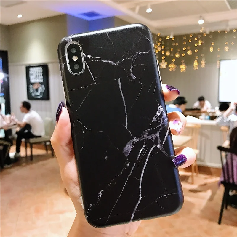 Чехол из гранитного камня с мраморной текстурой для iPhone XS Max XR 6 S 8 7 Plus X Тонкий