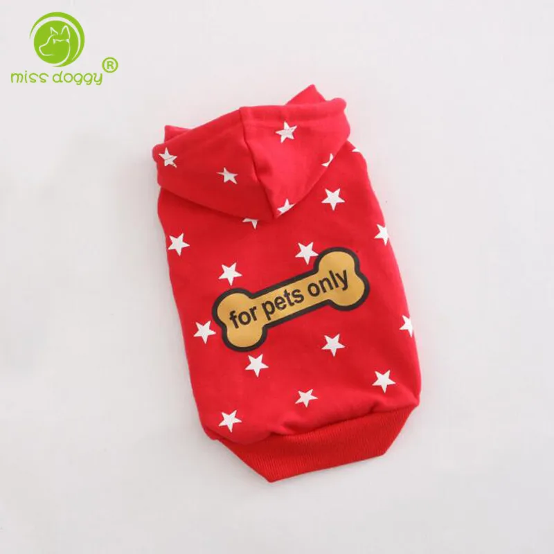 MISS DOGGY NEW Pet Clothes Dog Hoodies Spring Summer Leisure Sweatshirts For Small Cat Large Dogs S to XXXL | Дом и сад
