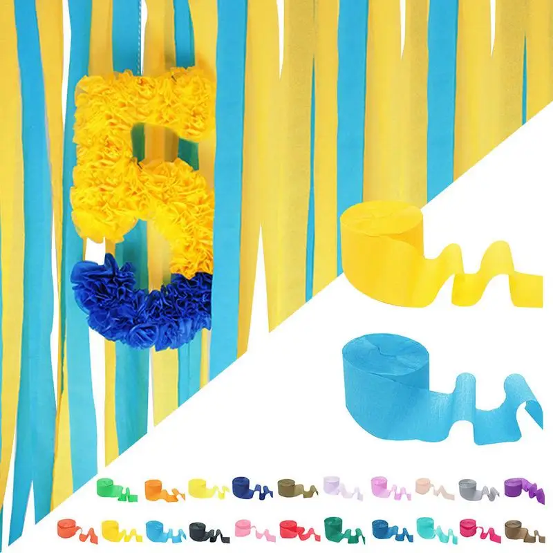 Длинные узкие ленты из крепированной бумаги возраст фон стены DIY руководство для